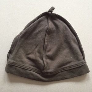 IMPS & ELFS Infant Hat Organic Cotton Grey Gray Beanie Let's Get Started Baby